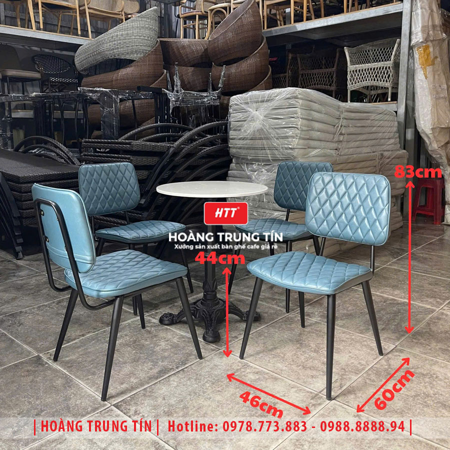 Bàn ghế cafe sắt nệm cao cấp HTT31
